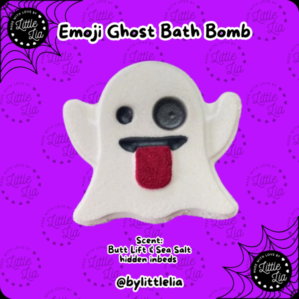 Emoji Ghost Bath Bomb by LittleFizzBomb