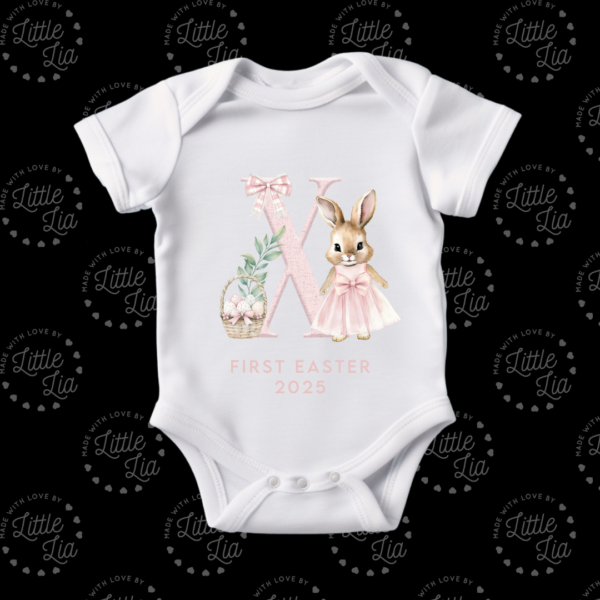 Personalised First Easter Pink Dress Bunny Letters - Image 26