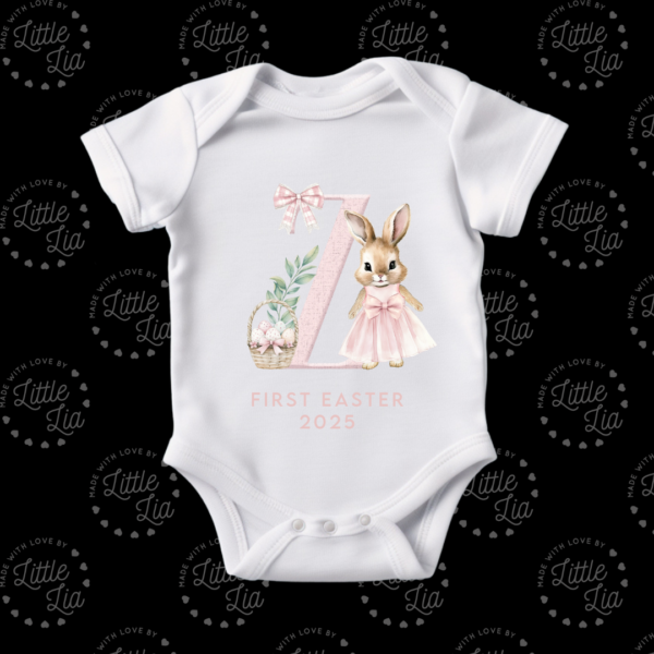 Personalised First Easter Pink Dress Bunny Letters - Image 28